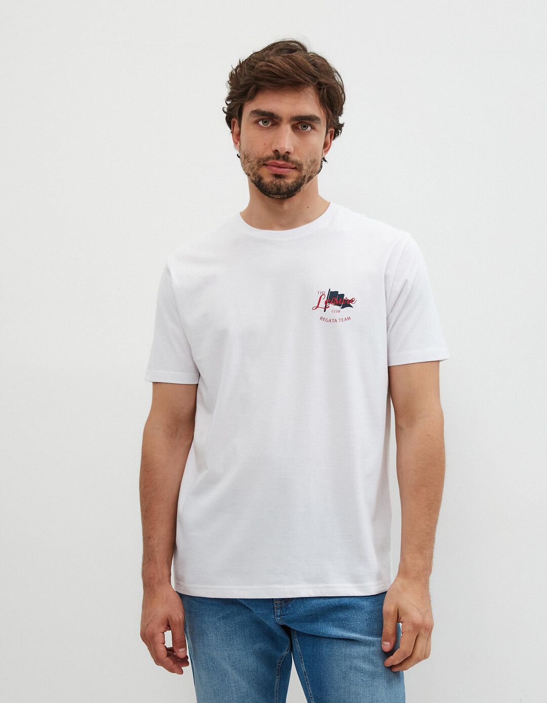 T-shirt Estampado, Homem, Branco