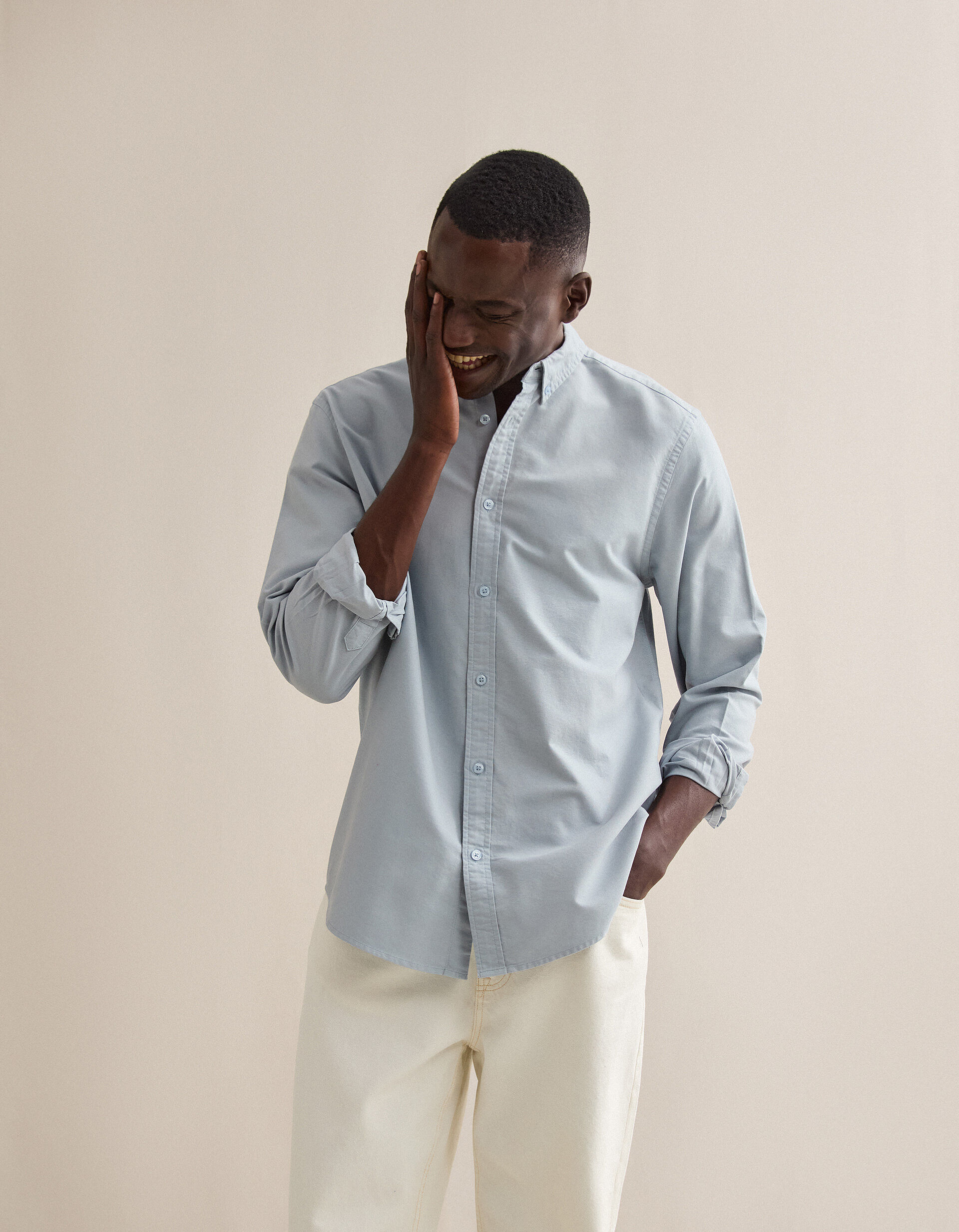 Comprar Online Camisa Oxford, Homem, Azul Claro