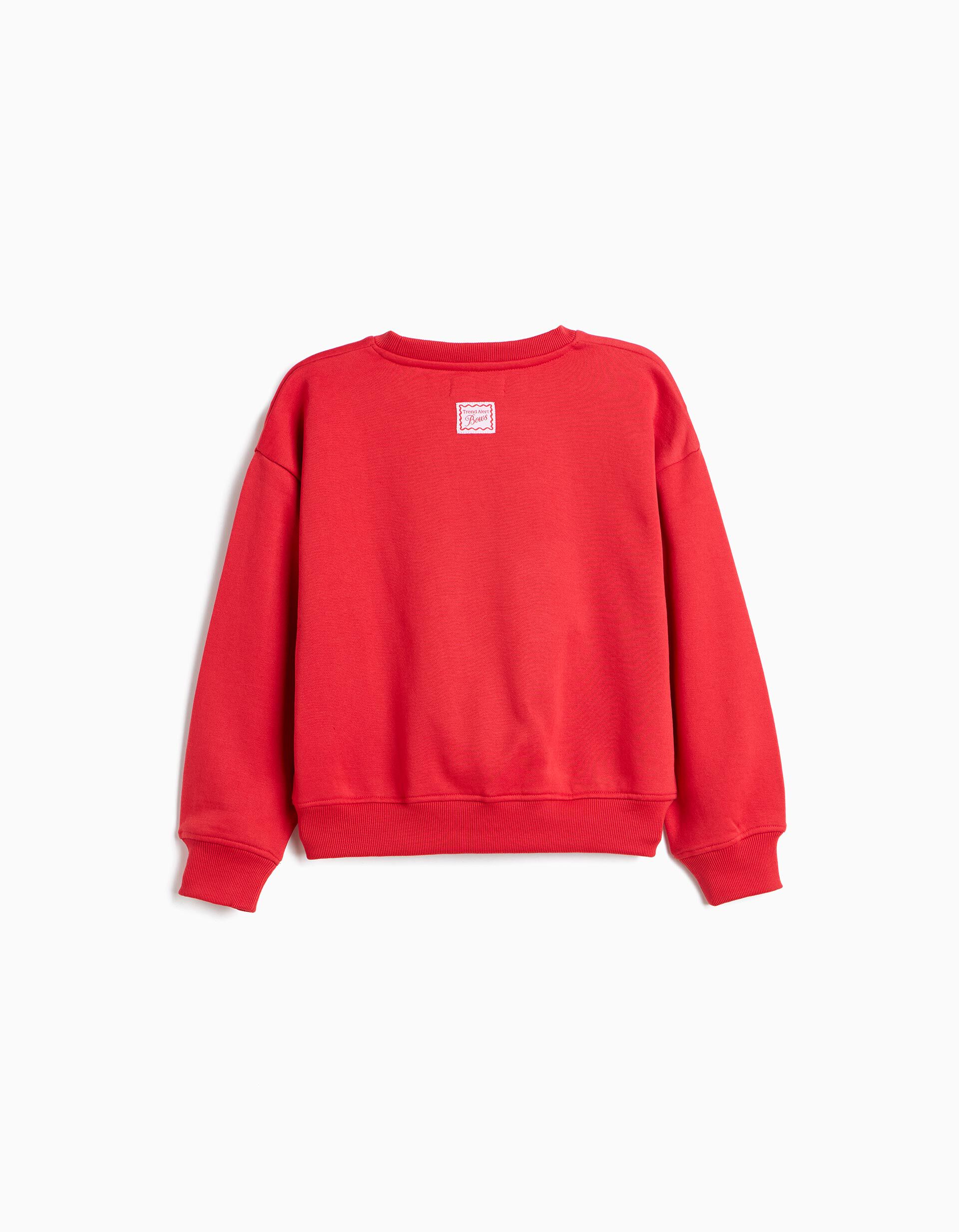 Comprar Online Sweatshirt Cardada, Menina, Vermelho