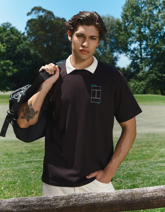 Comprar Online T-shirt Jersey Estampada, Homem, Preto