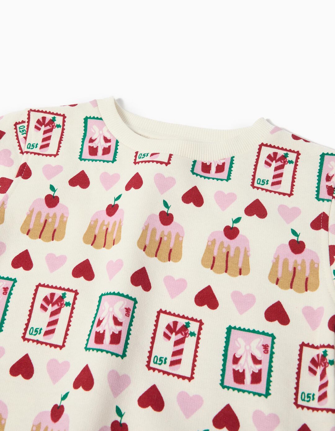 Sweatshirt de Natal, Menina, Branco