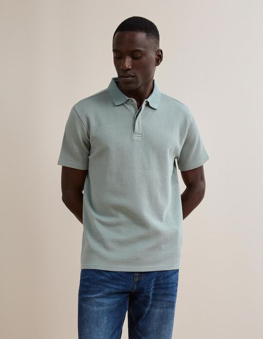 Comprar Online Polo Waffle, Homem, Azul Claro