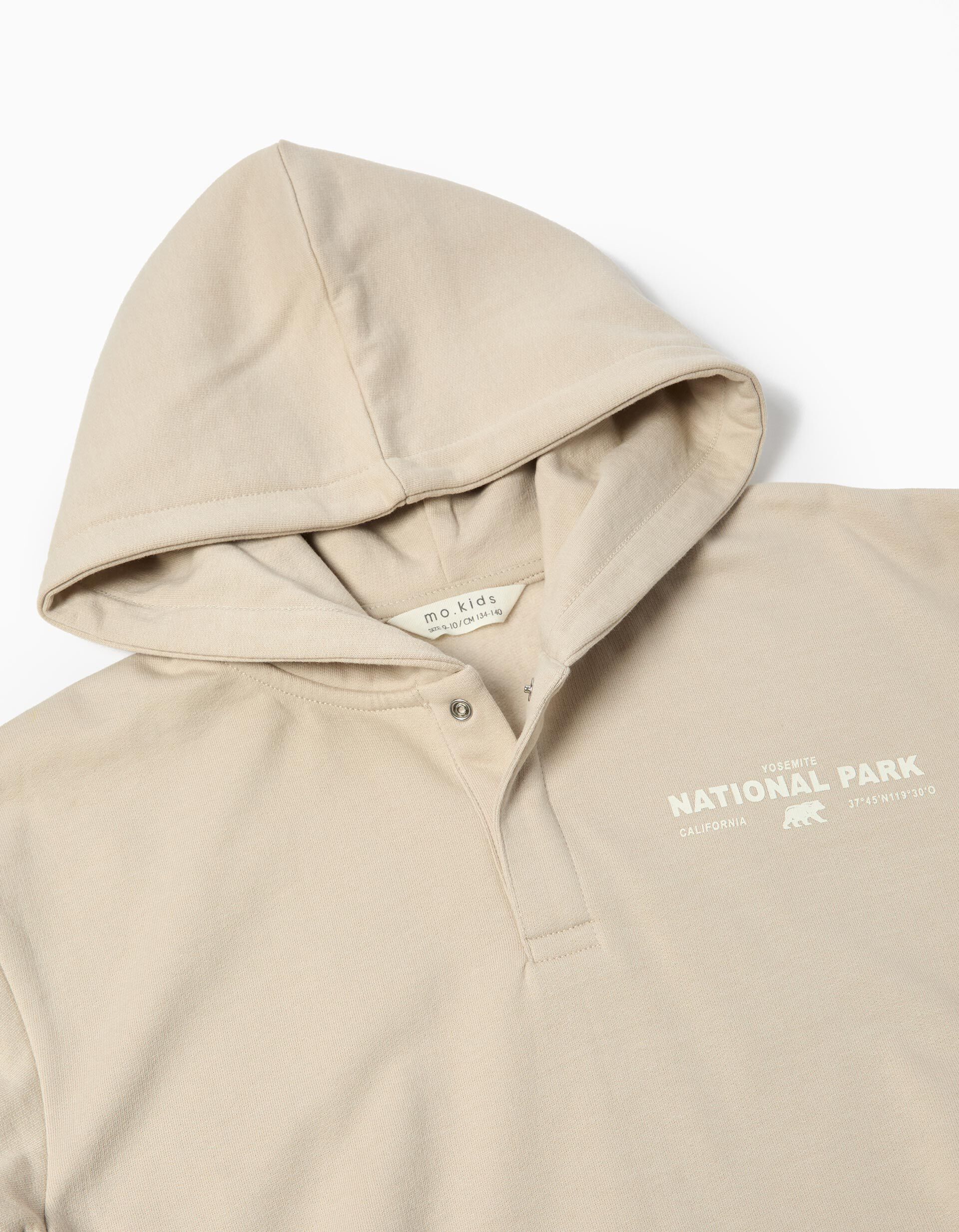 Comprar Online Sweatshirt com Capuz, Menino, Bege