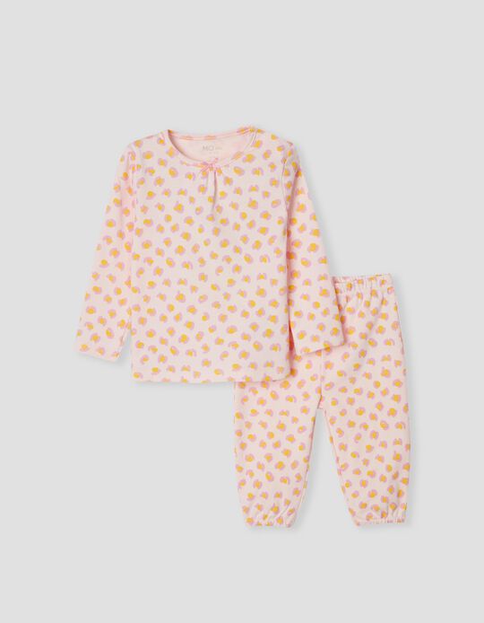 Pijama de Algodão, Bebé Menina, Rosa