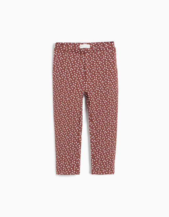 Comprar Online Leggings Com Interior Cardado, Menina, Castanho