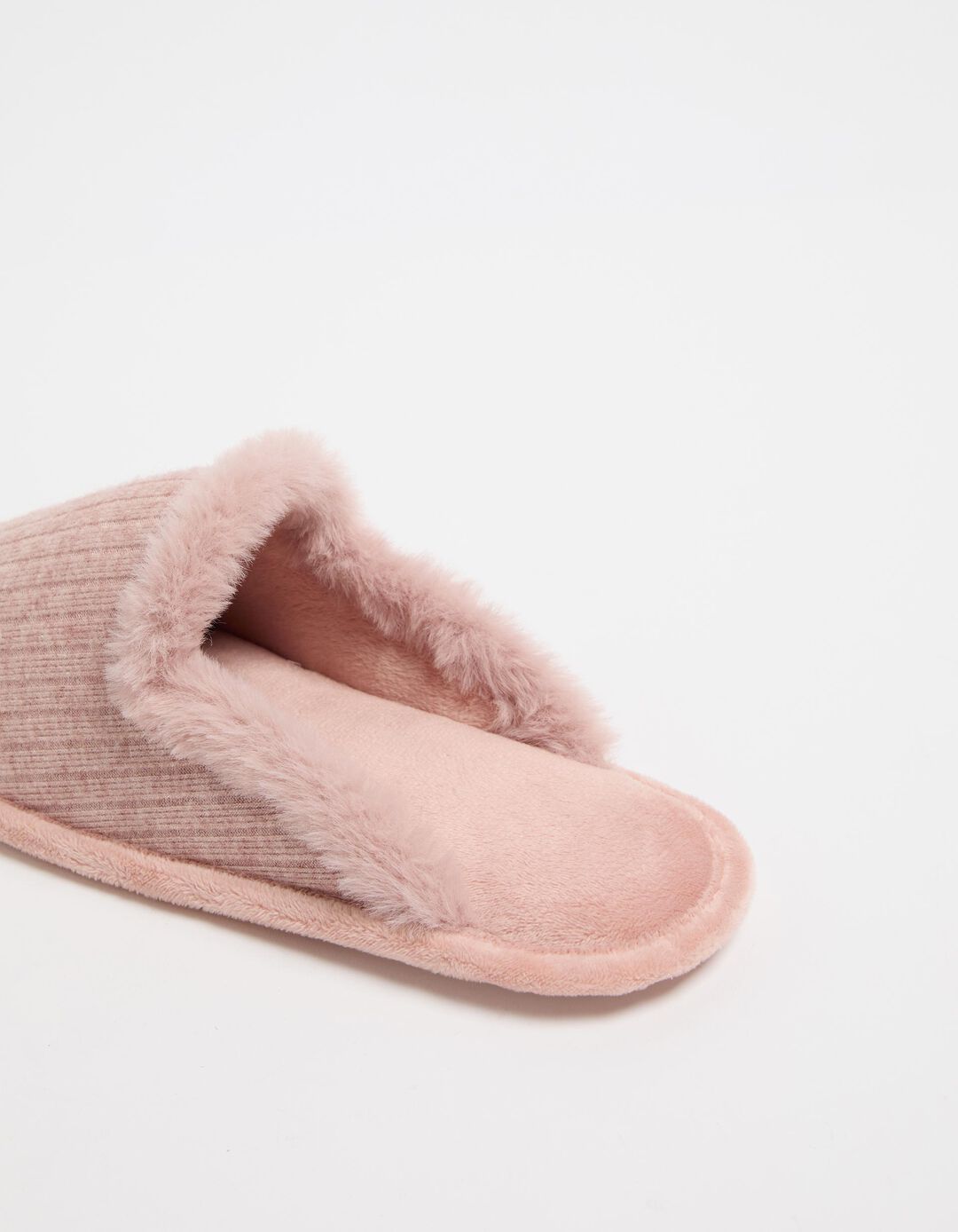 Chinelos Malha Detalhe Pelo Sintético, Mulher, Rosa