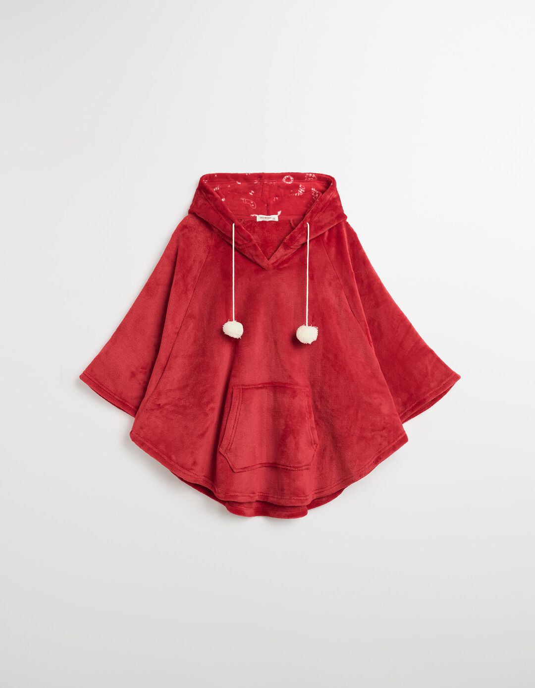 Poncho de Natal, Mulher, Vermelho Escuro 