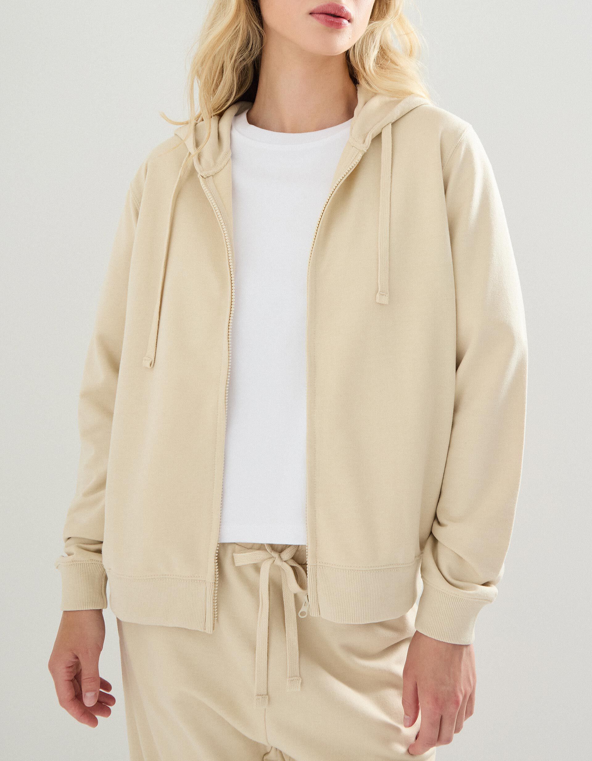 Comprar Online Casaco com Capuz, Mulher, Bege Claro 