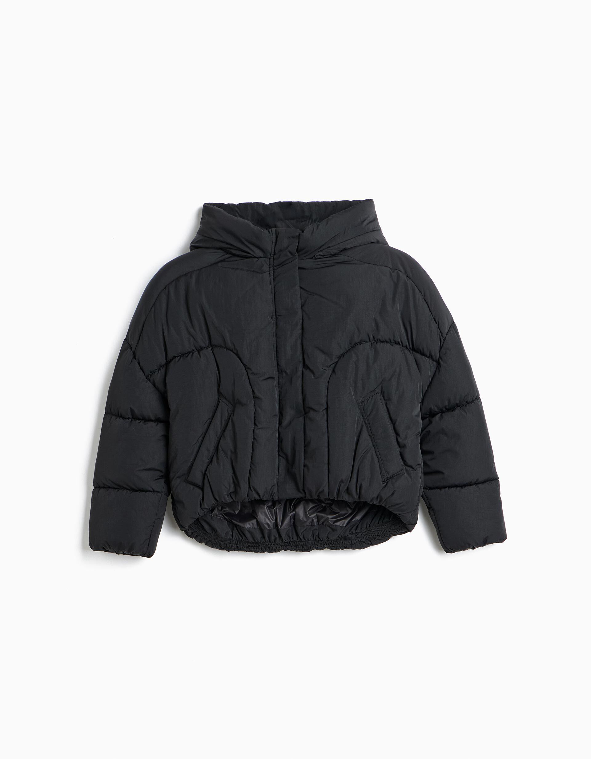 Comprar Online Blus&atilde;o Acolchoado Com Capuz, Menina, Preto