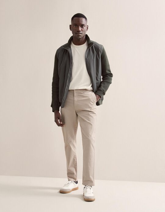 Comprar Online Cal&ccedil;as 'Tapered Fit', Homem, Bege