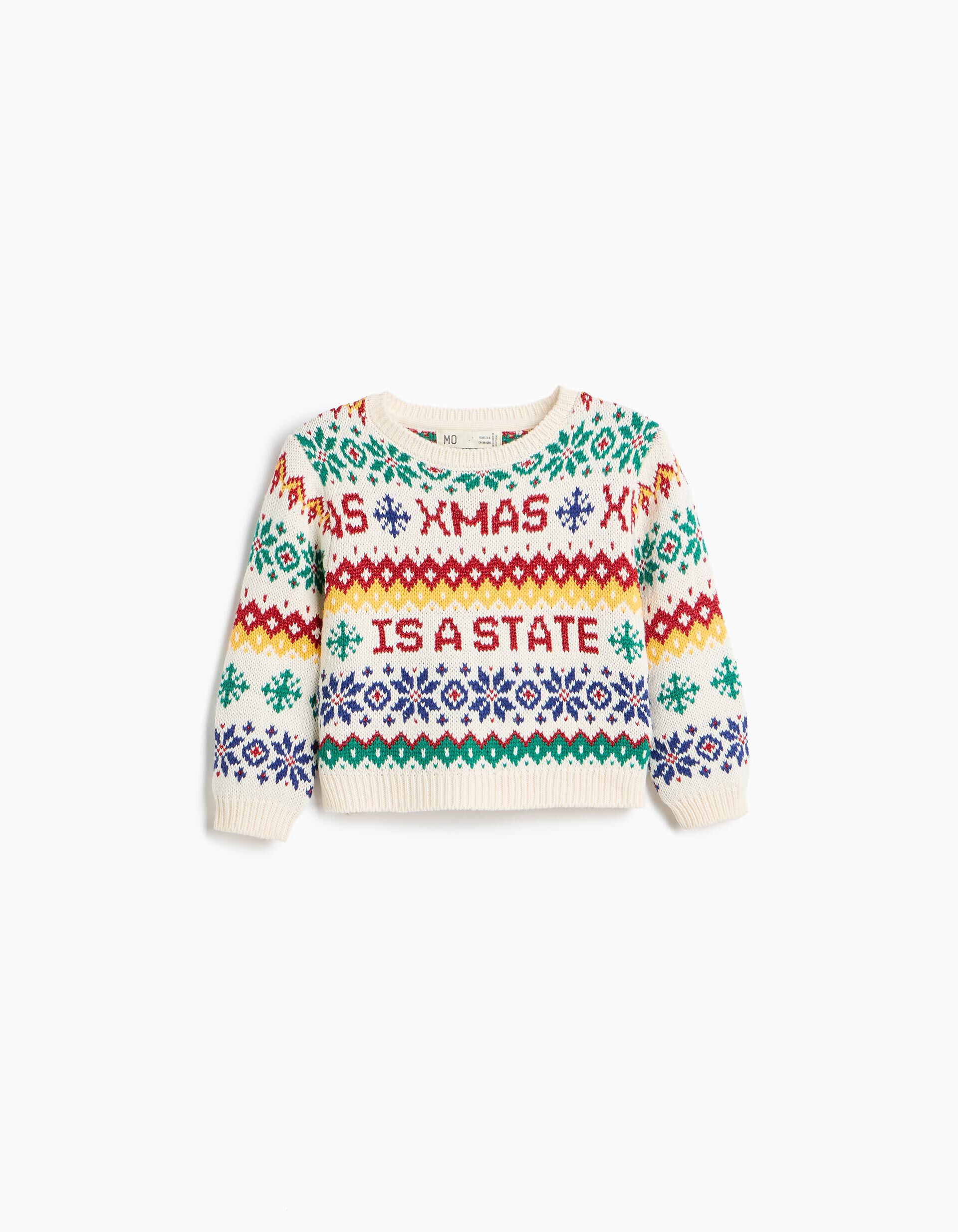 Comprar Online Camisola De Malha De Natal, Menina, Cru