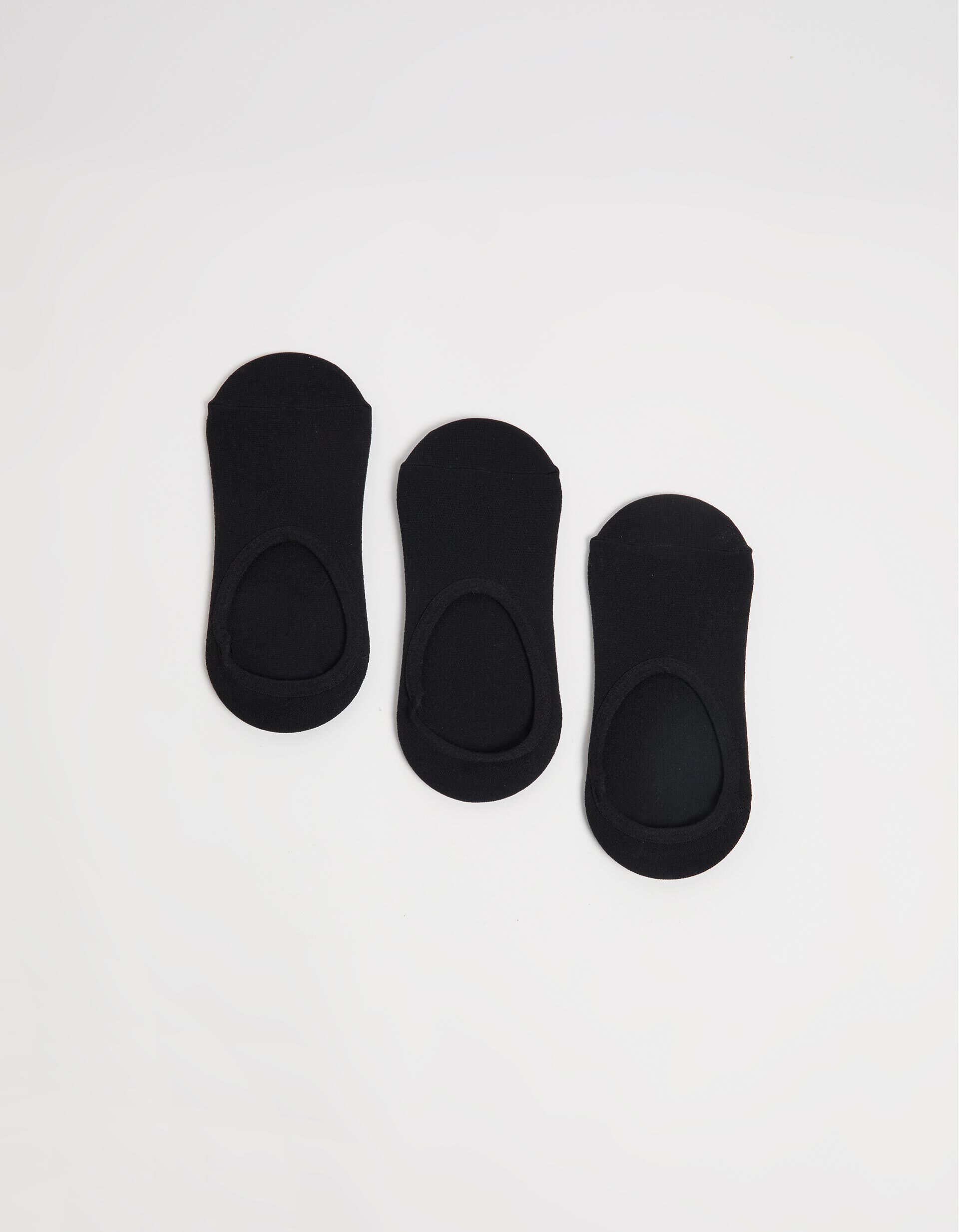 Pack 3 Pares de Meias Invis&iacute;veis, Mulher, Preto