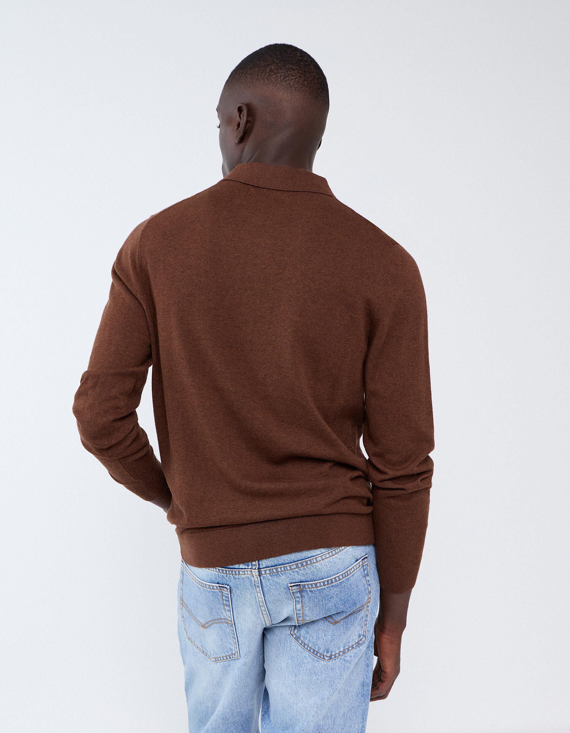 Comprar Online Polo De Malha Com Caxemira, Homem, Castanho Escuro