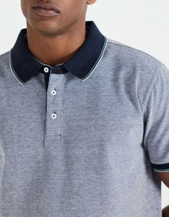 Comprar Online Polo Piquet Manga Curta, Homem, Azul Escuro