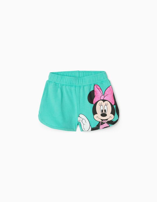 Shorts for Baby Girls 'Minnie', Aqua Green