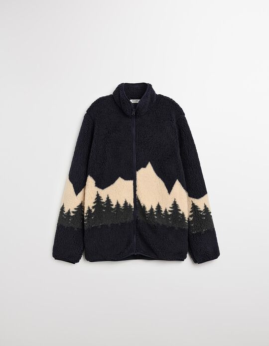 Comprar Online Casaco Sherpa, Homem, Azul Escuro 