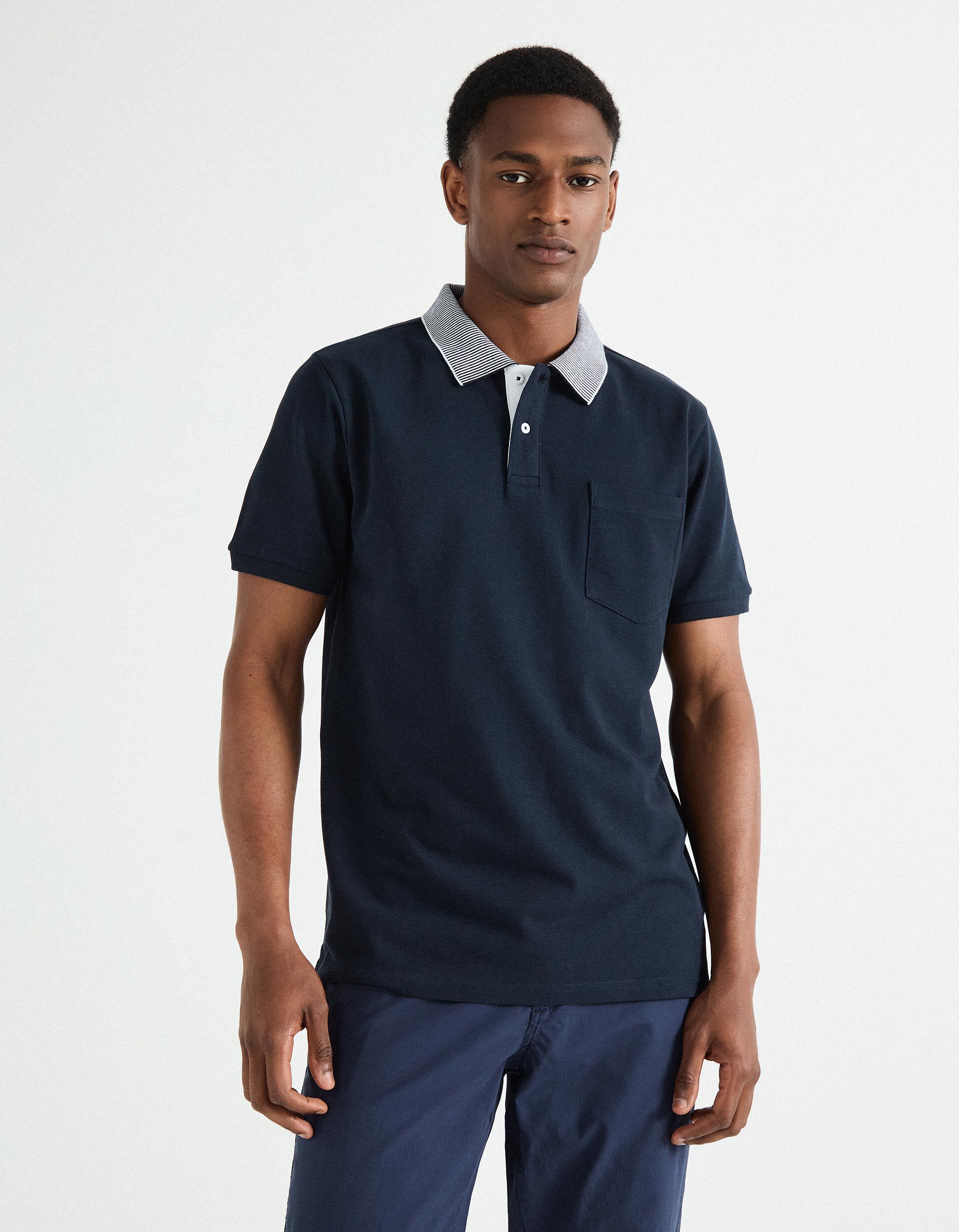 Comprar Online Polo Piquet Manga Curta, Homem, Azul Escuro