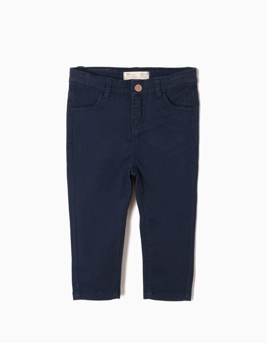 Dark Blue Twill Trousers