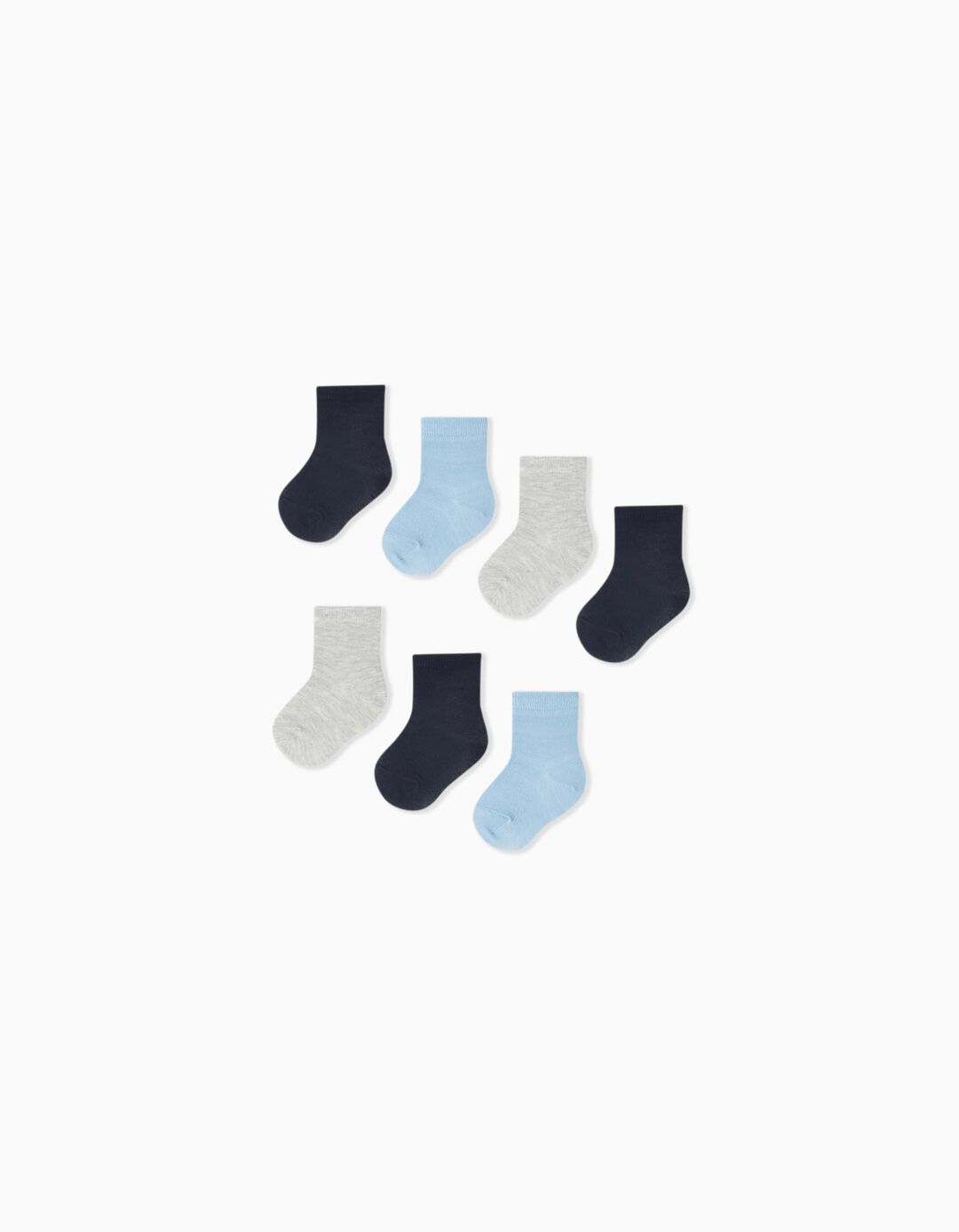 7 Pairs of Shin Socks Pack, Baby Boys, Multicolour