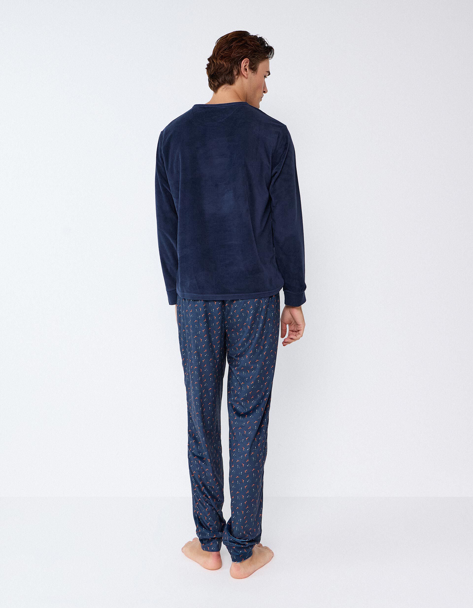 Comprar Online Pijama De Veludo, Homem, Azul Escuro