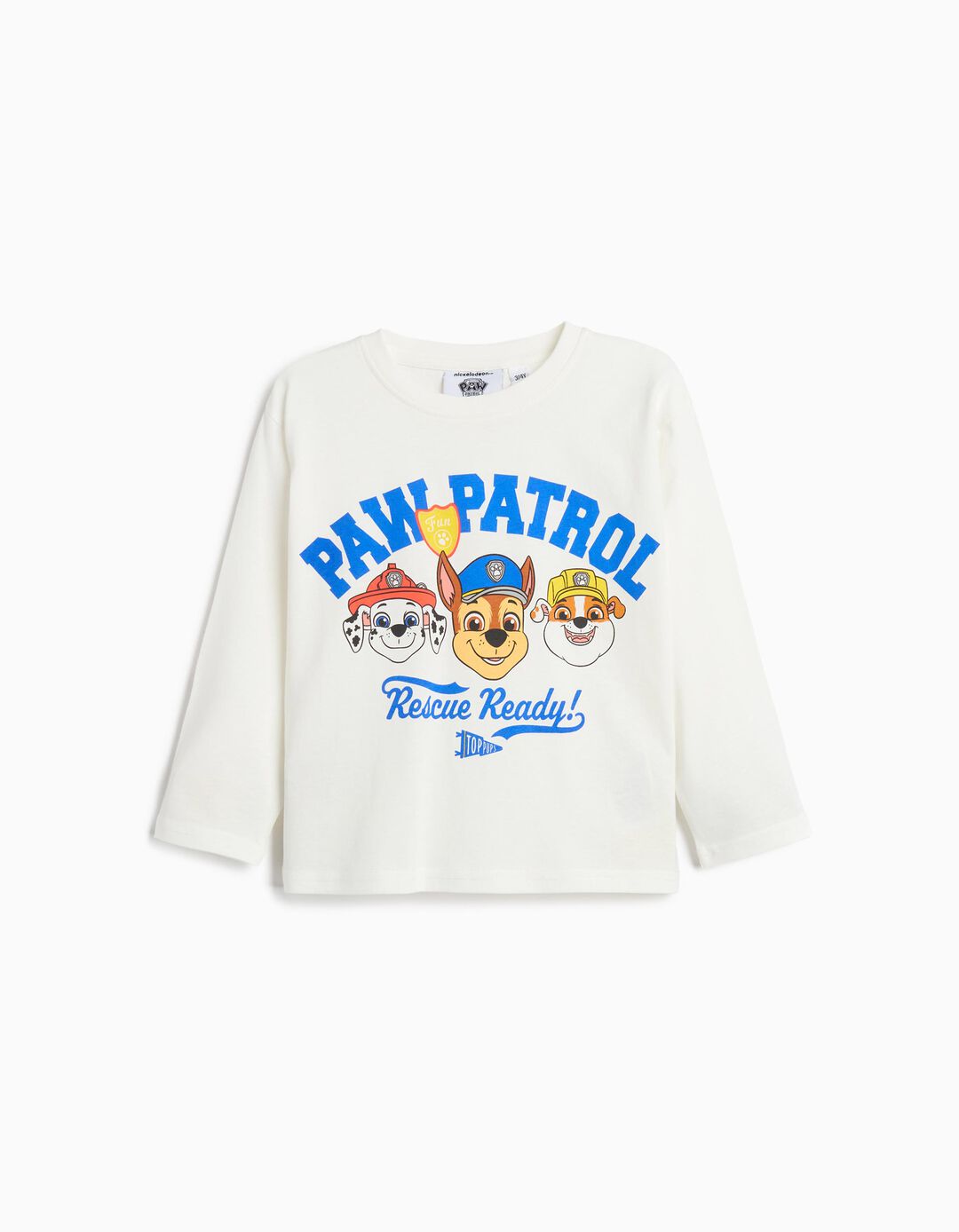 T-shirt Manga Comprida 'Paw Patrol', Menino, Branco