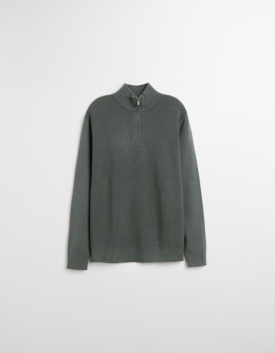 Camisola com Fecho, Homem, Verde Escuro