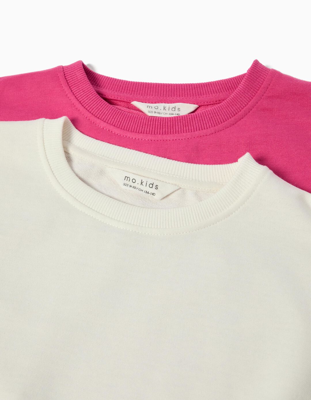 Pack 2 Sweatshirts de Felpa, Menina, Branco
