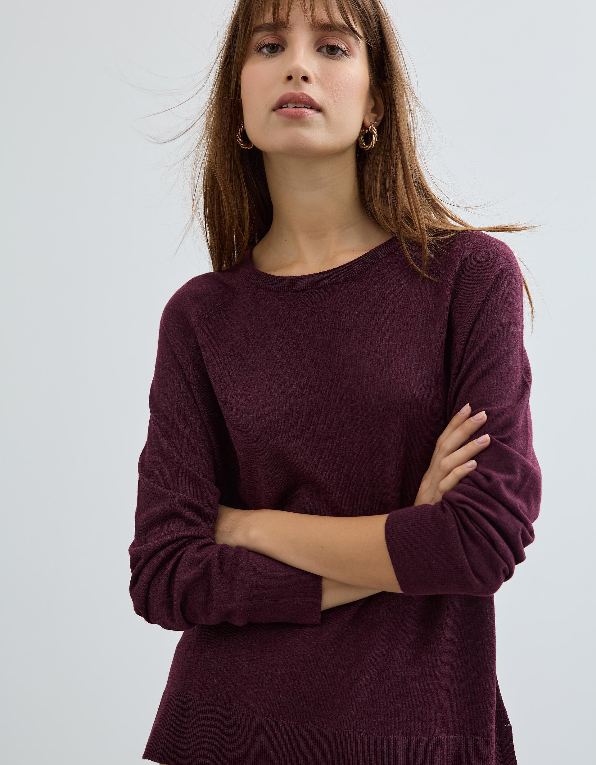 Comprar Online Camisola com Caxemira, Mulher, Vermelho Escuro