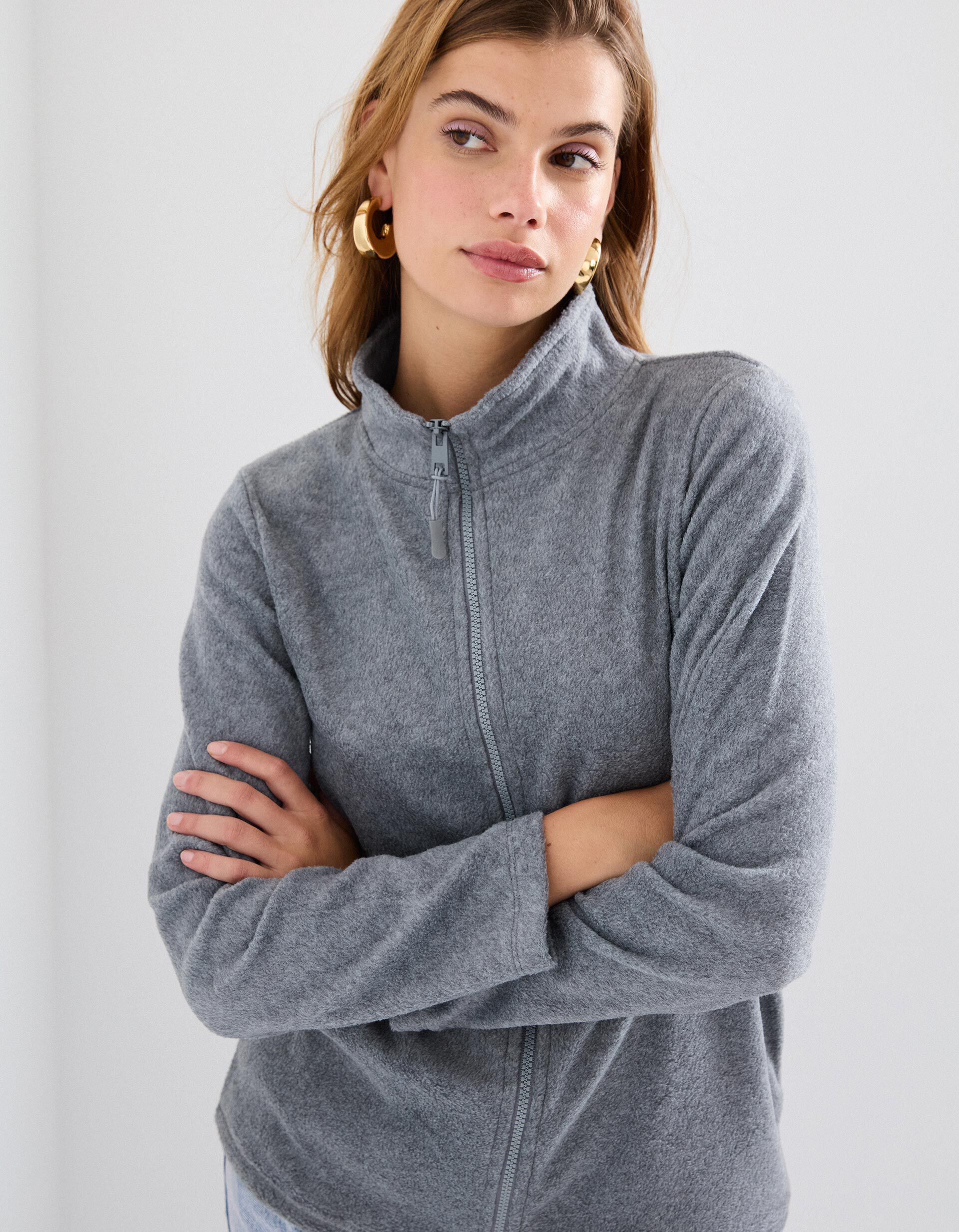 Comprar Online Casaco Polar, Mulher, Cinzento