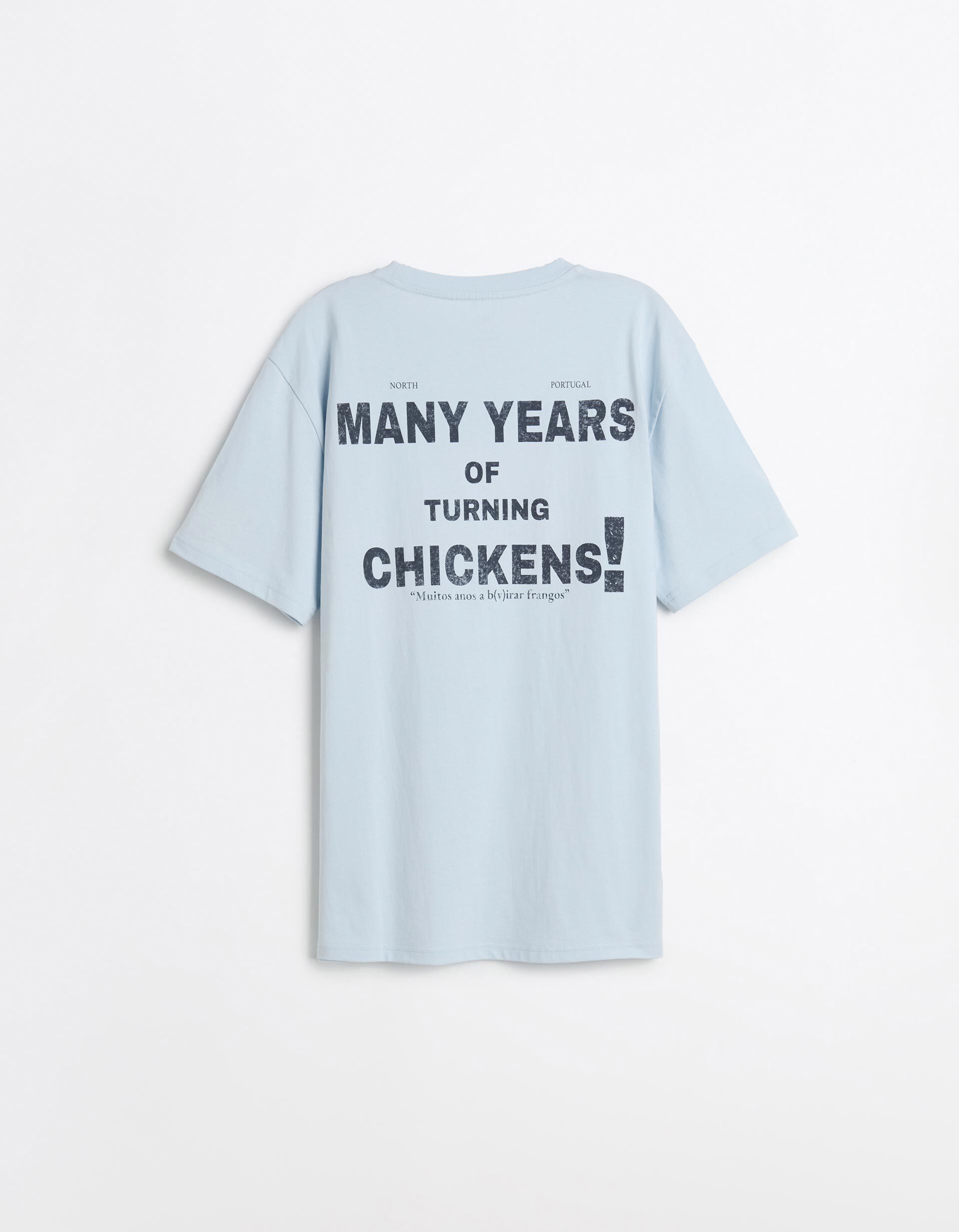 Comprar Online T-shirt Jersey Estampada, Homem, Azul Claro