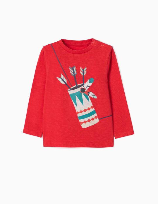 Long Sleeve T-Shirt for Baby Boys 'Arrows', Red