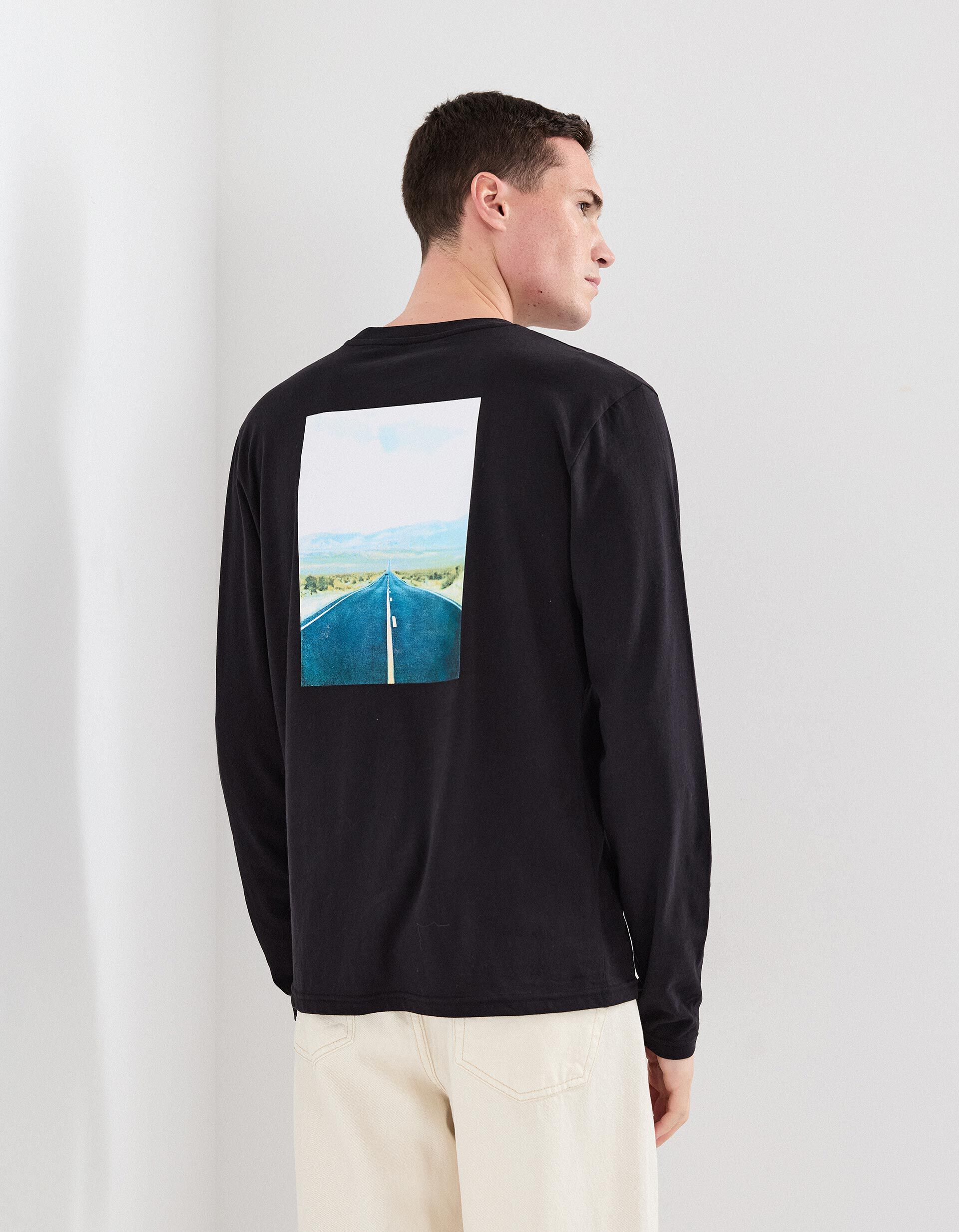 Comprar Online T-shirt Manga Comprida, Homem, Preto