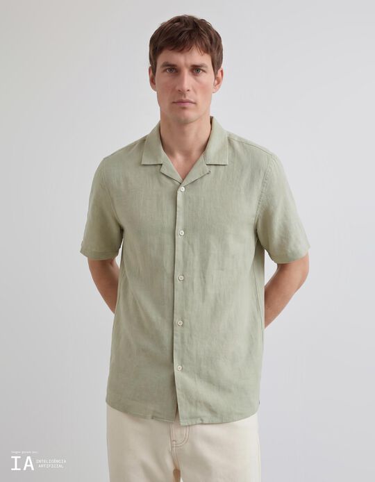 Comprar Online Camisa com Linho, Homem, Verde