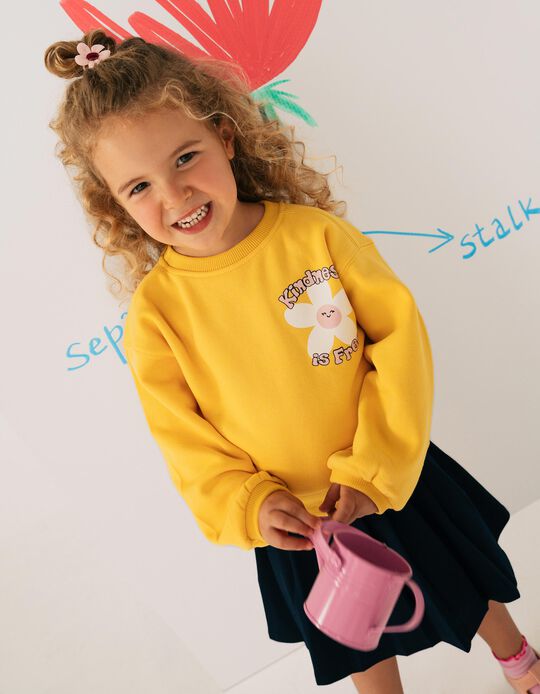 Comprar Online Sweatshirt De Felpa Estampada, Menina, Amarelo