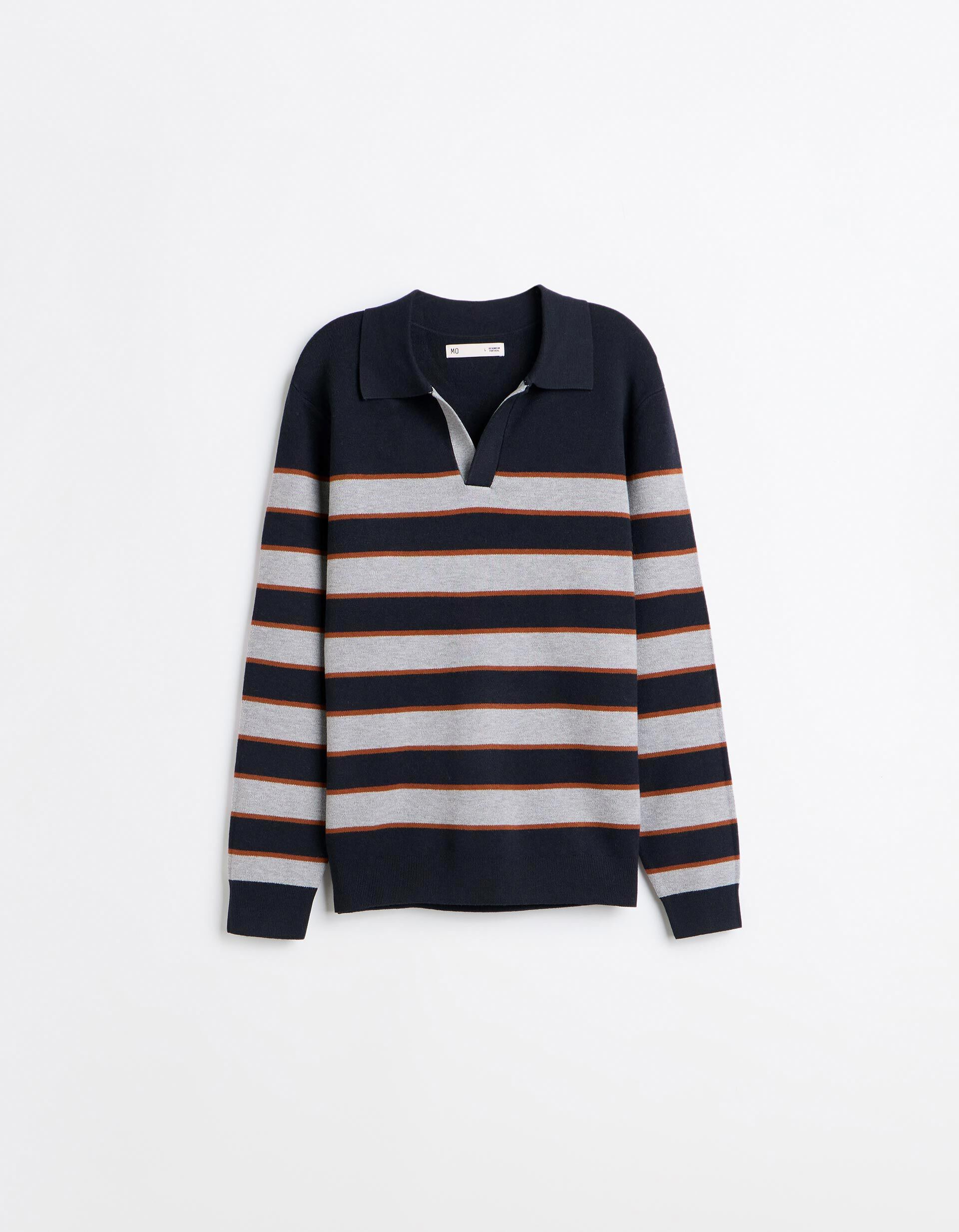 Comprar Online Camisola Com Gola Polo, Homem, Azul Escuro