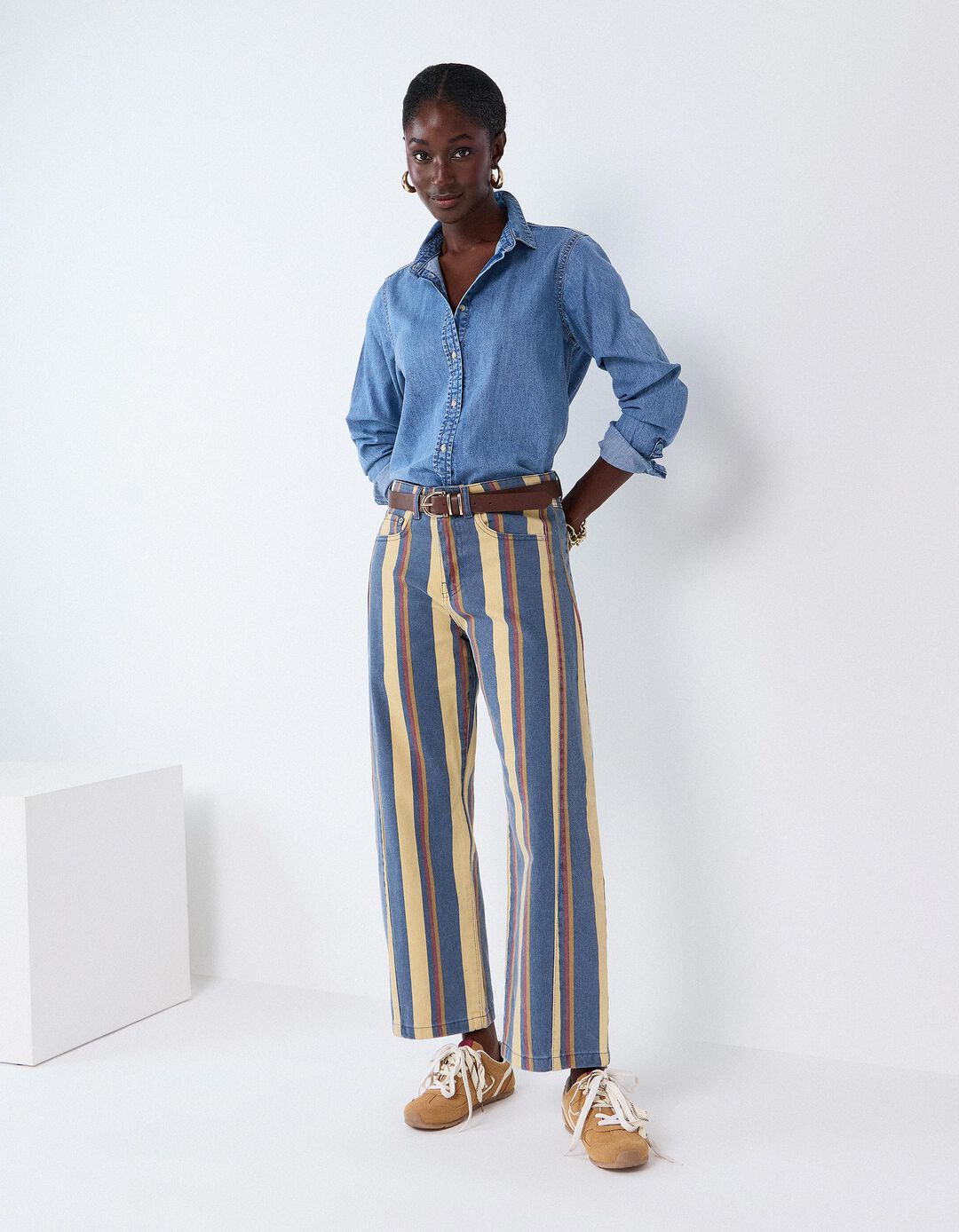Cal&ccedil;as De Ganga 'Barrel', Mulher, Azul Escuro