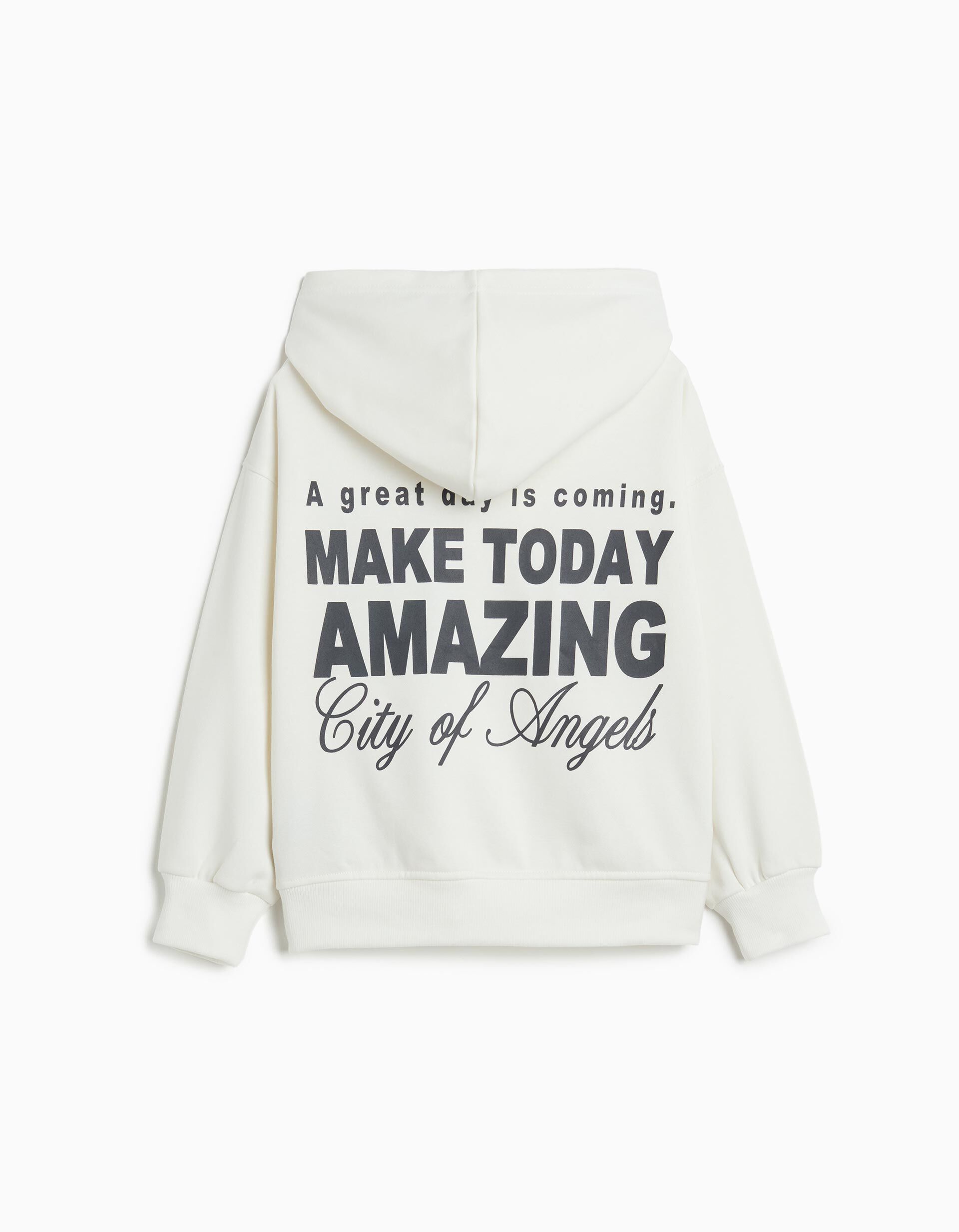Comprar Online Sweatshirt de Felpa Capuz, Menina, Branco