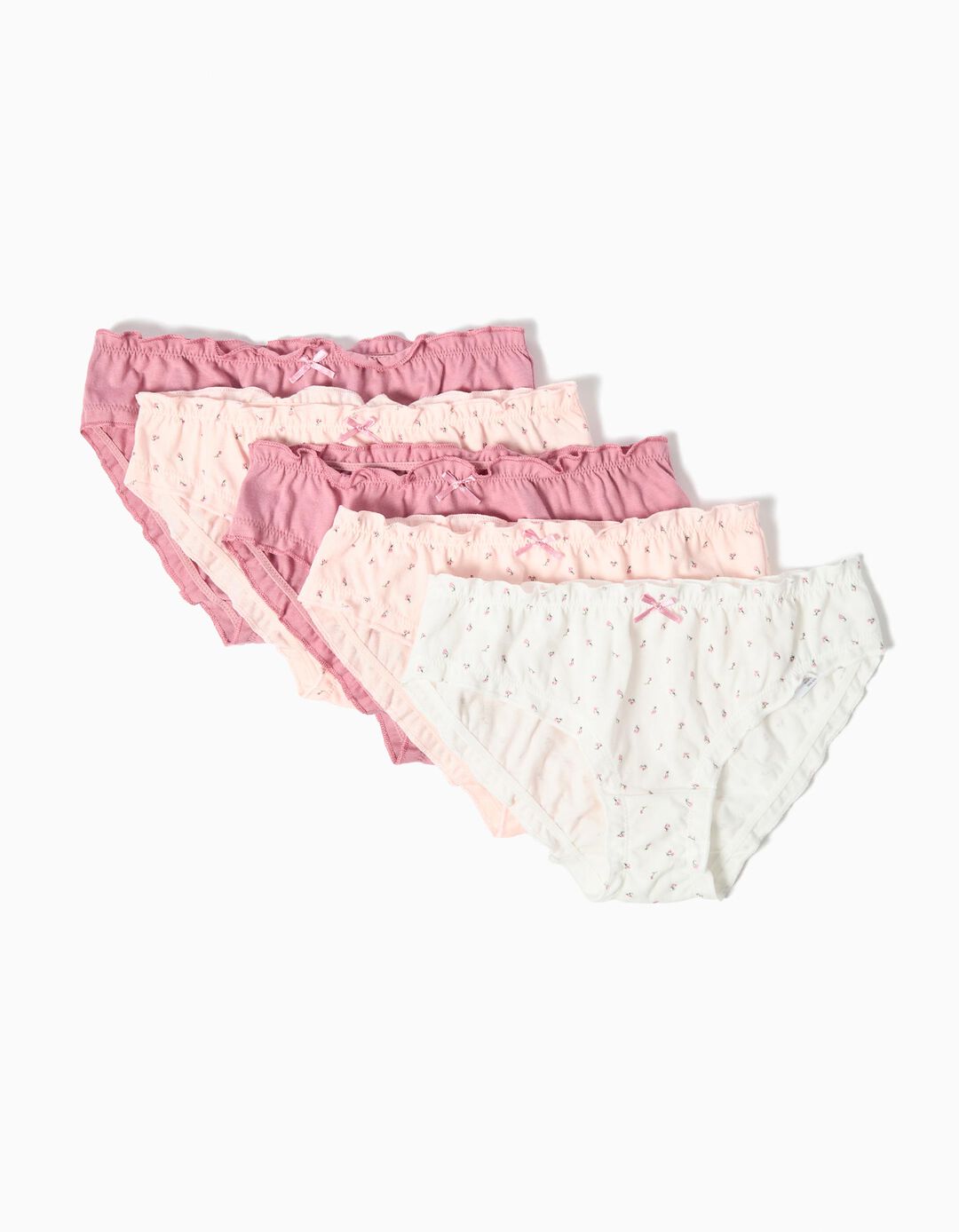 Pack 5 Cuecas, Menina, Rosa 