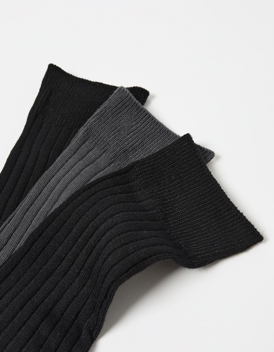 Pack 3 Pares de Meias Altas Caneladas, Homem, Multicor