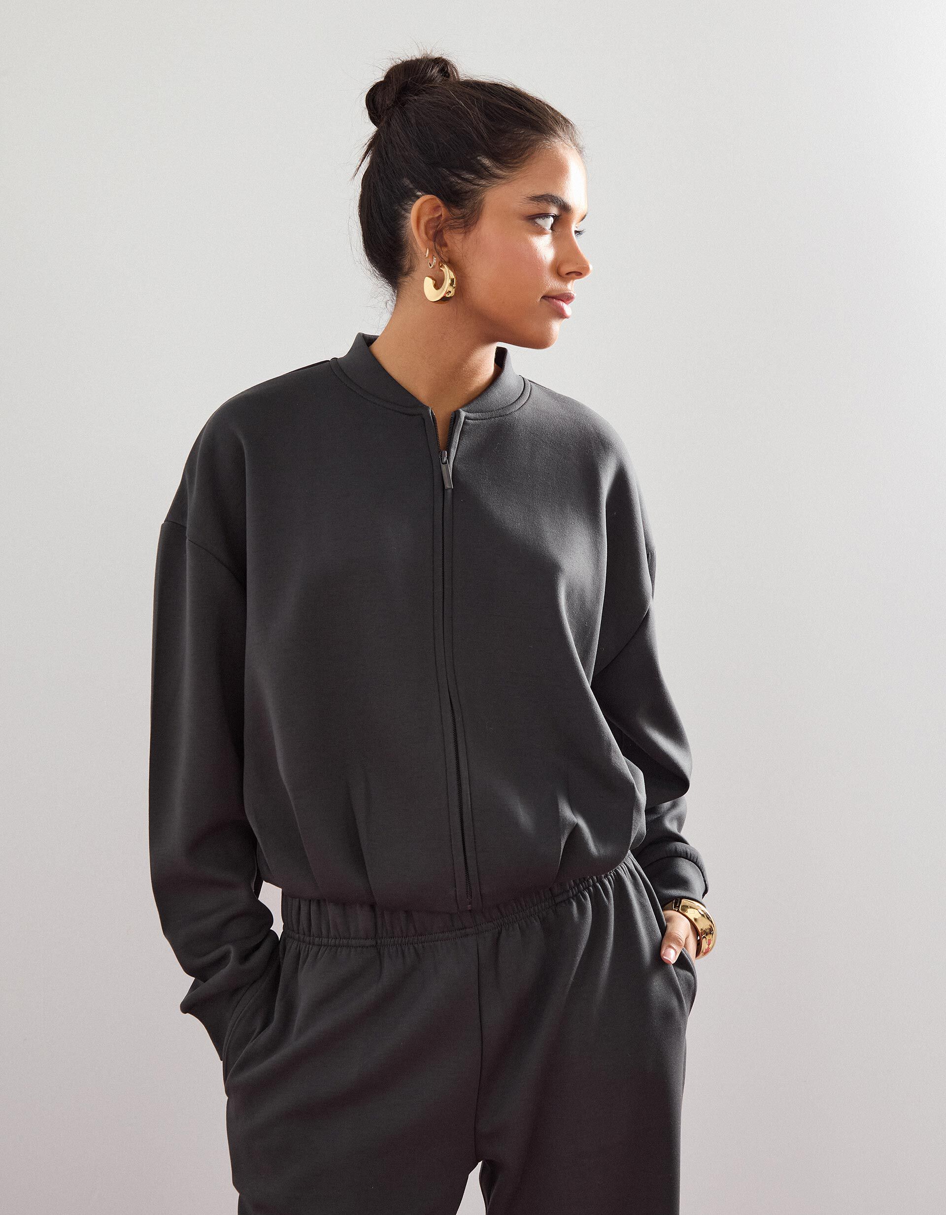 Comprar Online Bomber, Mulher, Cinzento Escuro