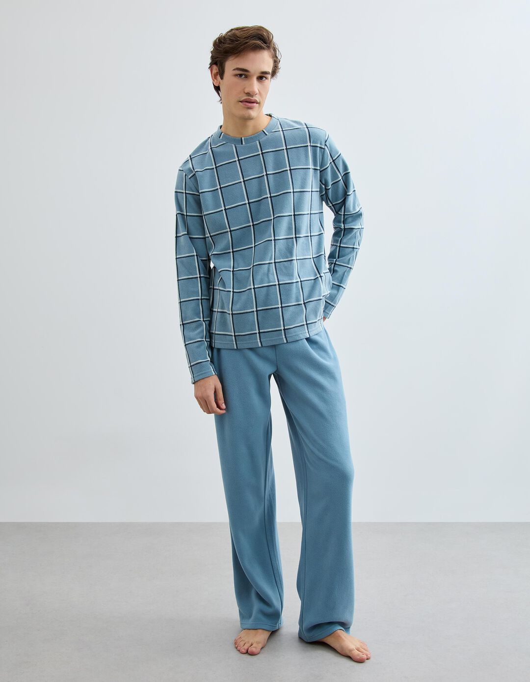 Pijama Polar, Homem, Azul Claro