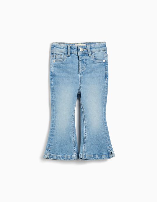 Comprar Online Calças de Ganga Flare, Menina, Azul Claro 