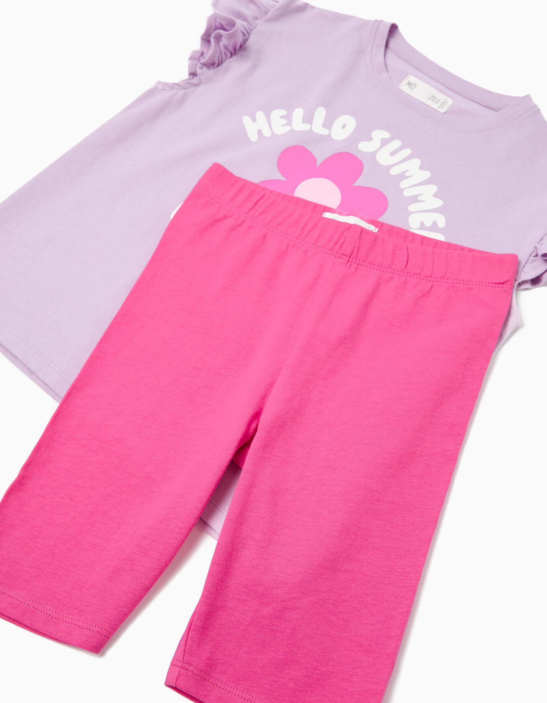 Comprar Online Conjunto T-shirt e Leggings, Menina, Roxo Claro