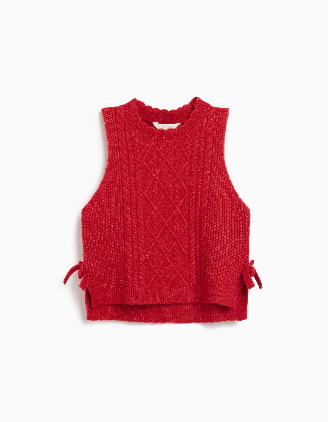 Colete de Malha, Menina, Vermelho