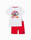 T-Shirt + Shorts for Boys 'Mickey', White/Red