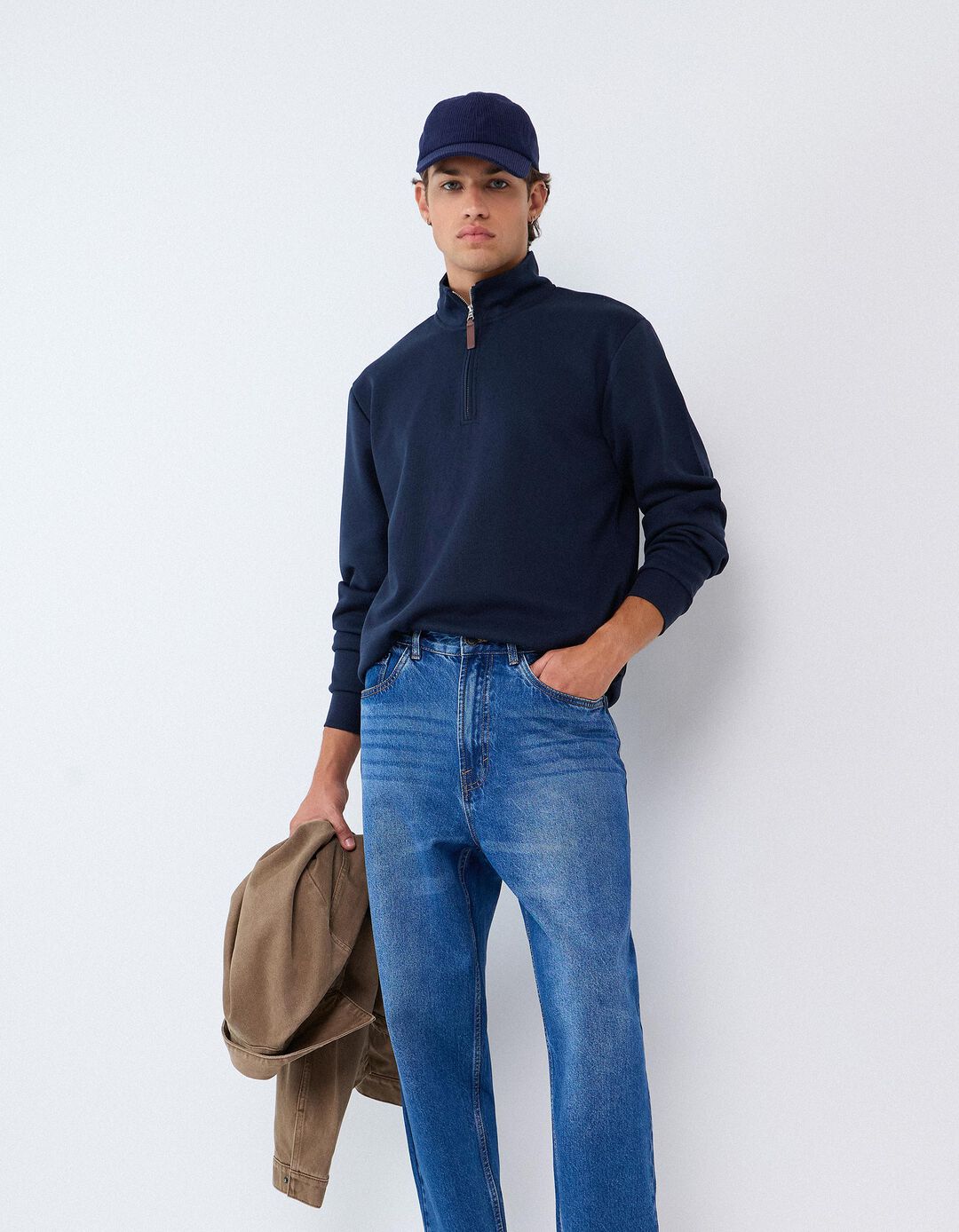 Camisola Com Gola, Homem, Azul Escuro