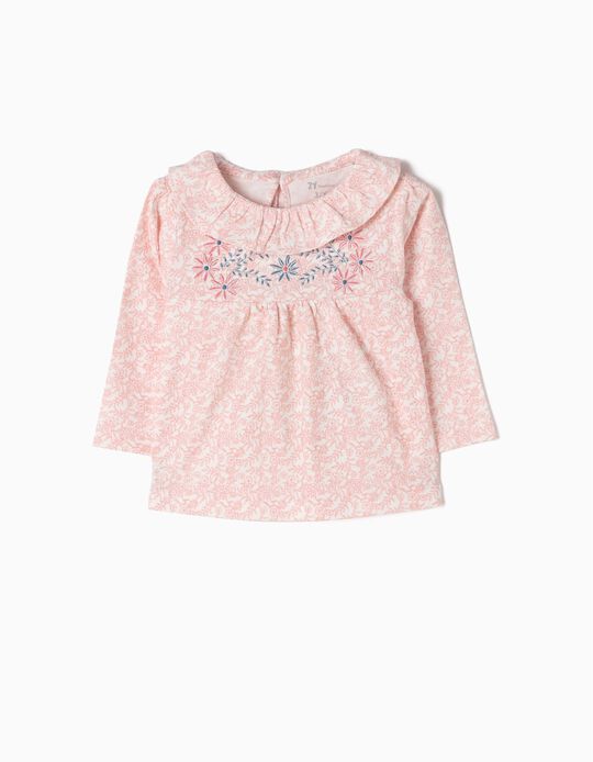 Printed Long-Sleeved Top, Little Flowers