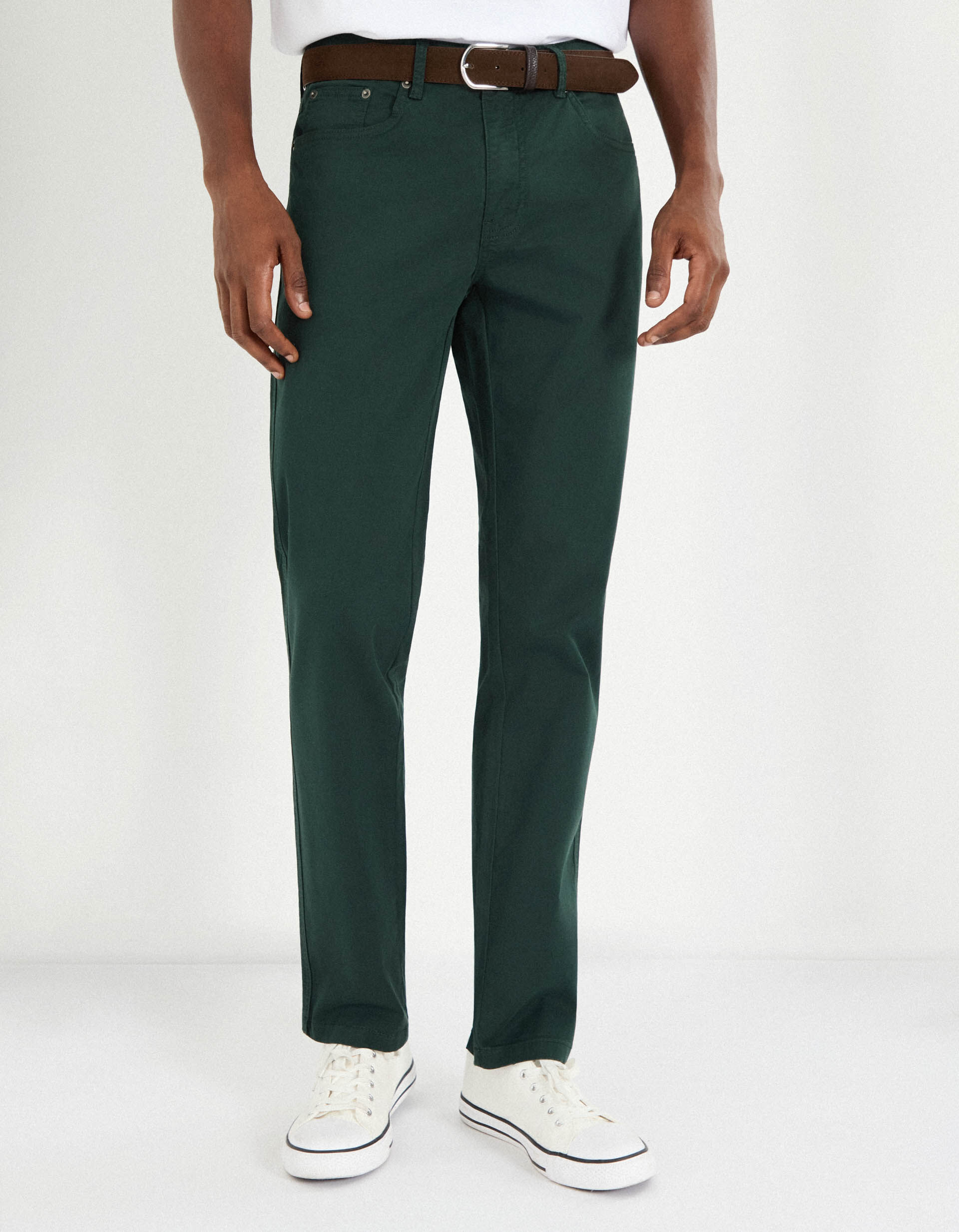 Comprar Online Cal&ccedil;as 'Slim Fit', Homem, Verde Escuro