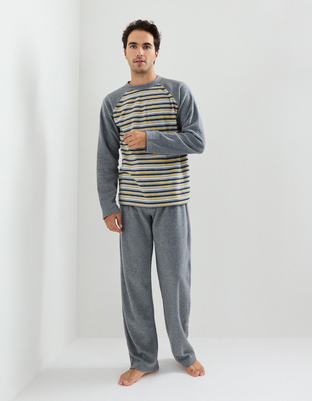 Pijama, Homem, Cinzento