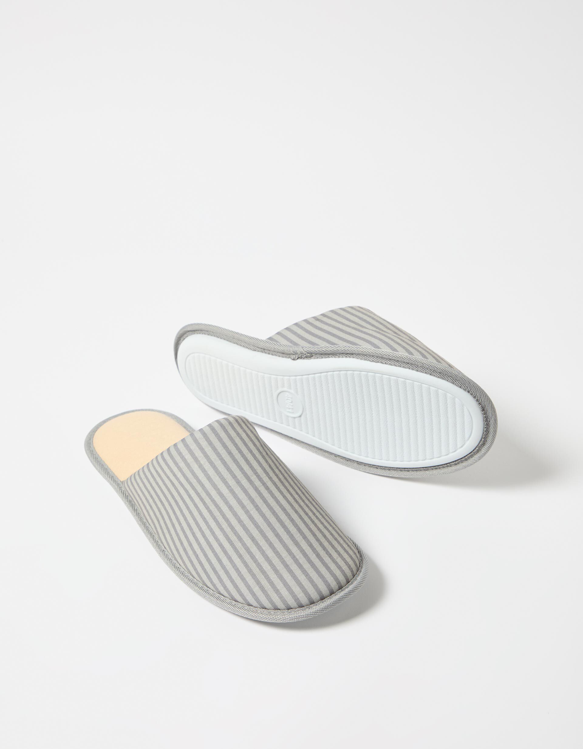 Comprar Online Chinelos de Quarto Riscas, Mulher, Bege Claro